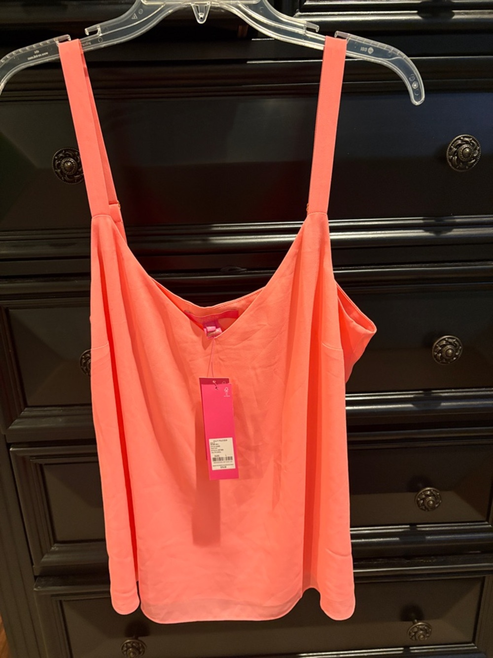 Lilly Pulitzer Coral Sleeveless Cami with Adjustable Straps